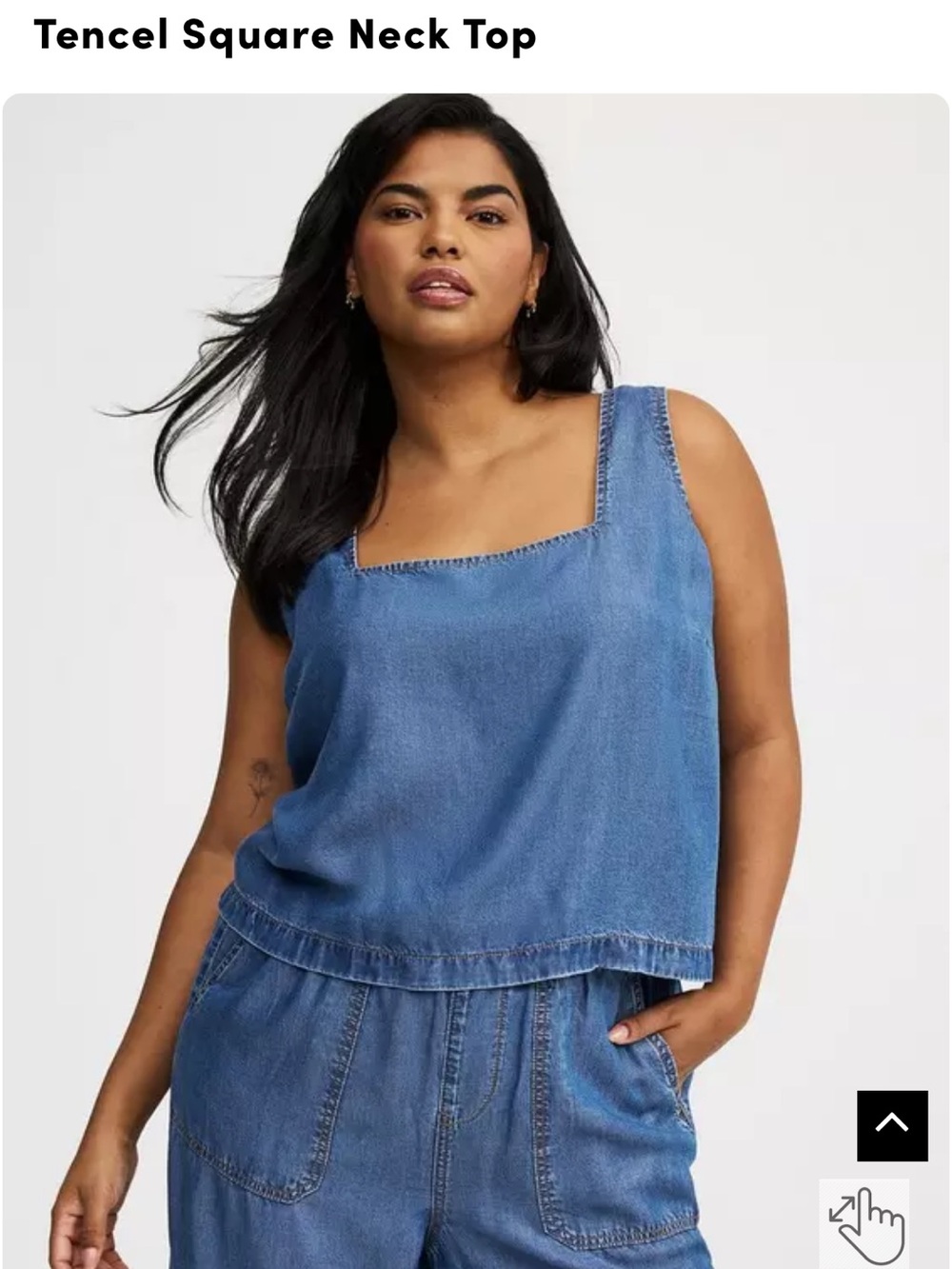 NWT! Torrid blue tencel square neck top size 3